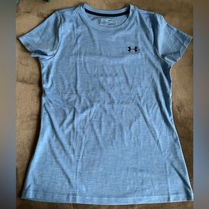 EUC Under Armour Light Blue Dry-fit Short Sleeve Shirt, Size Medium